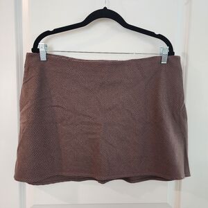Brand New Hollister Elegant Brown Houndstooth Mini Skirt Size XL